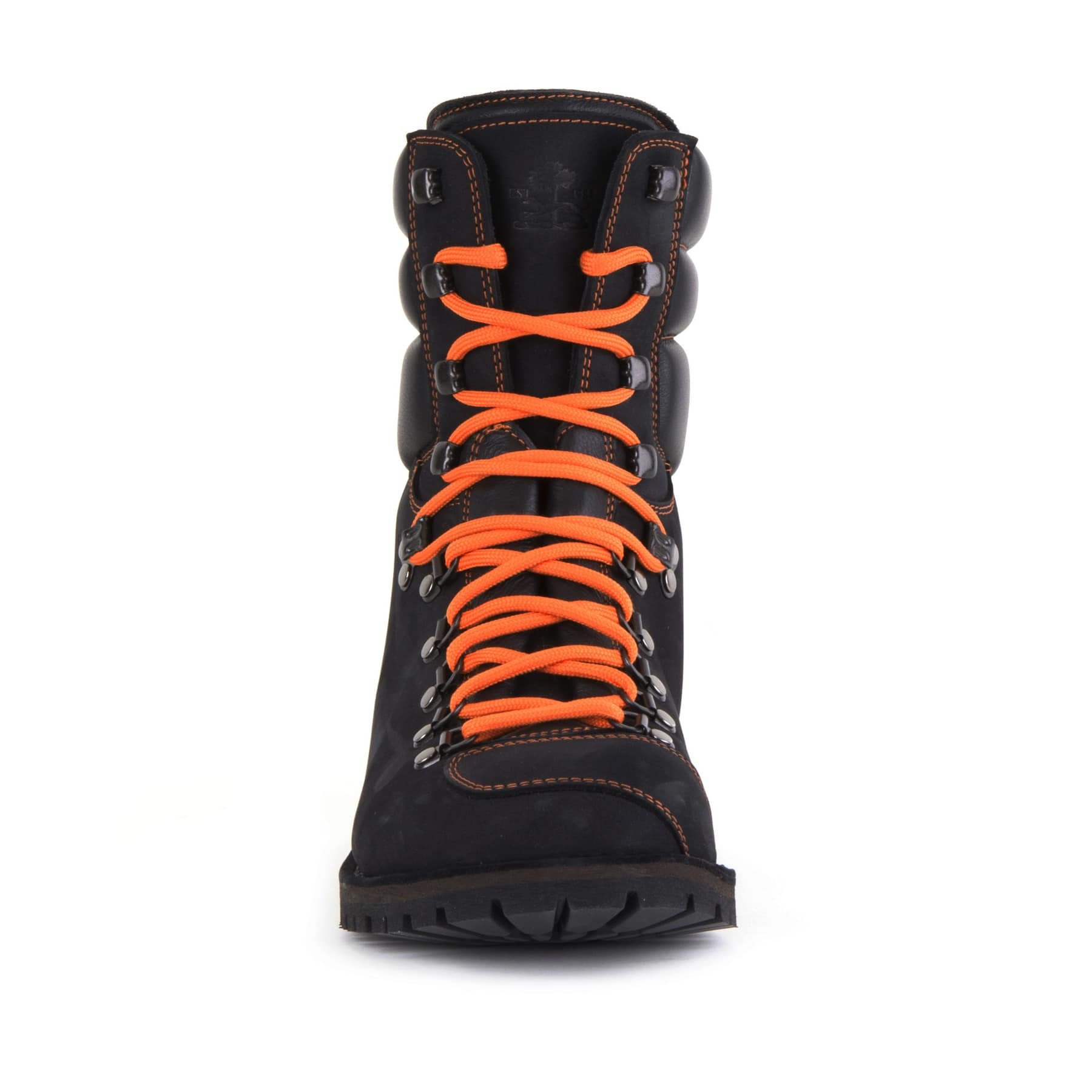 Biker Boot AdventureSE Denver Black, black gents boot, orange stitching