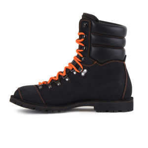 Biker Boot AdventureSE Denver Black, black gents boot, orange stitching